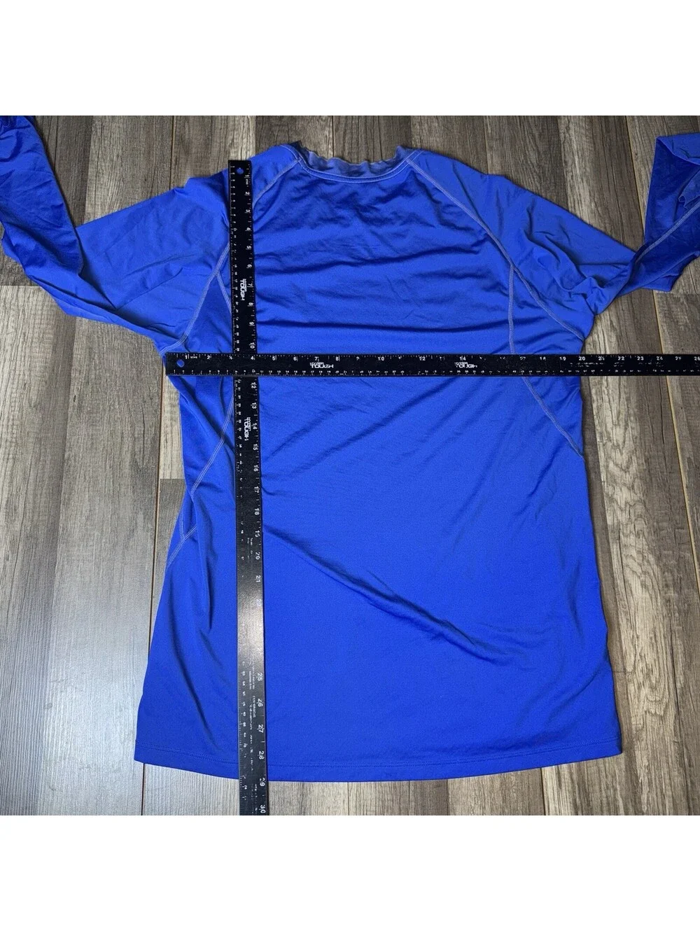 Nike Pro Combat Dri-Fit Compression Shirt Mens Large Blue Long Sleeve “F” Logo